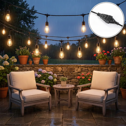 guirlande exterieur ambiance chaleureuse jardin priseEU style vintage
