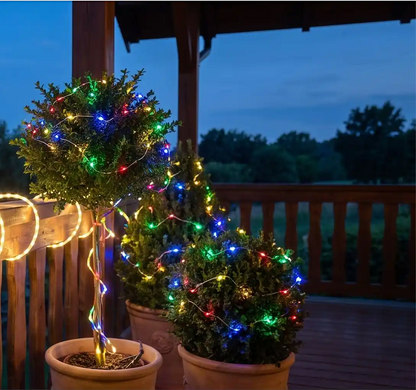 guirlande lumineuse extérieur multicolore forme malléable déco arbustes