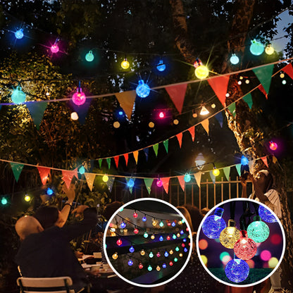 guirlande lumineuse extérieur solaires multicolre anime éclaire soirée fête