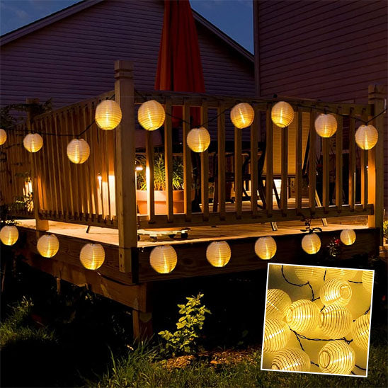 guirlande solaire exterieur style asiatique decore haut bas terasse
