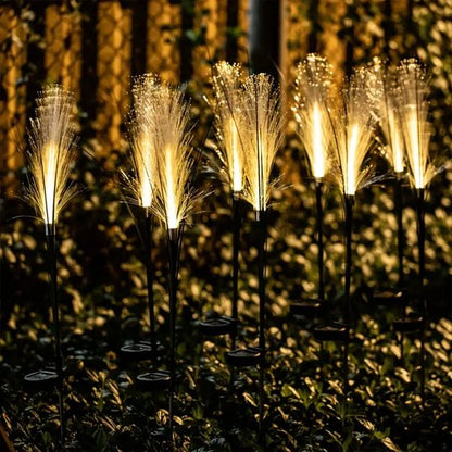 Lampes solaires pour le jardin feu follet effet groupe