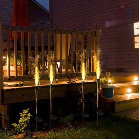 Lampes solaires pour le jardin style feu follet terrasse