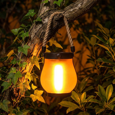 parmi plantes lanterne jardin solaire style flamme chaleureuse