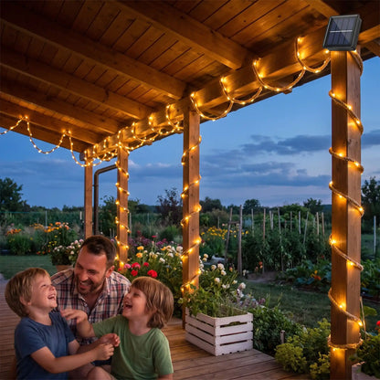 Guirlande lumineuse exterieur solaire | LumiCorde™️