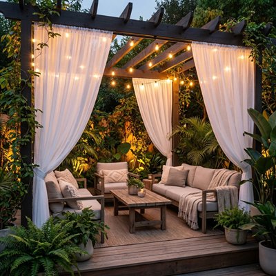 Rideau pour pergola 