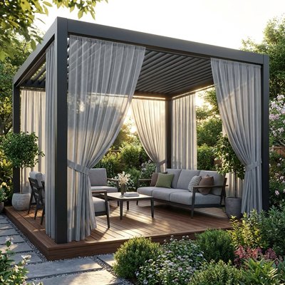 Rideau pour pergola 