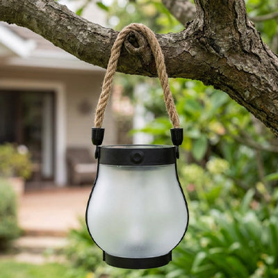suspendu branche lanterne jardin solaire style flamme jour